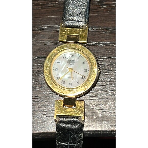 Dumont Saab Watch Gold Stainless Steel  Water Resist Beige Quartz DR 28057 - Picture 4 of 16